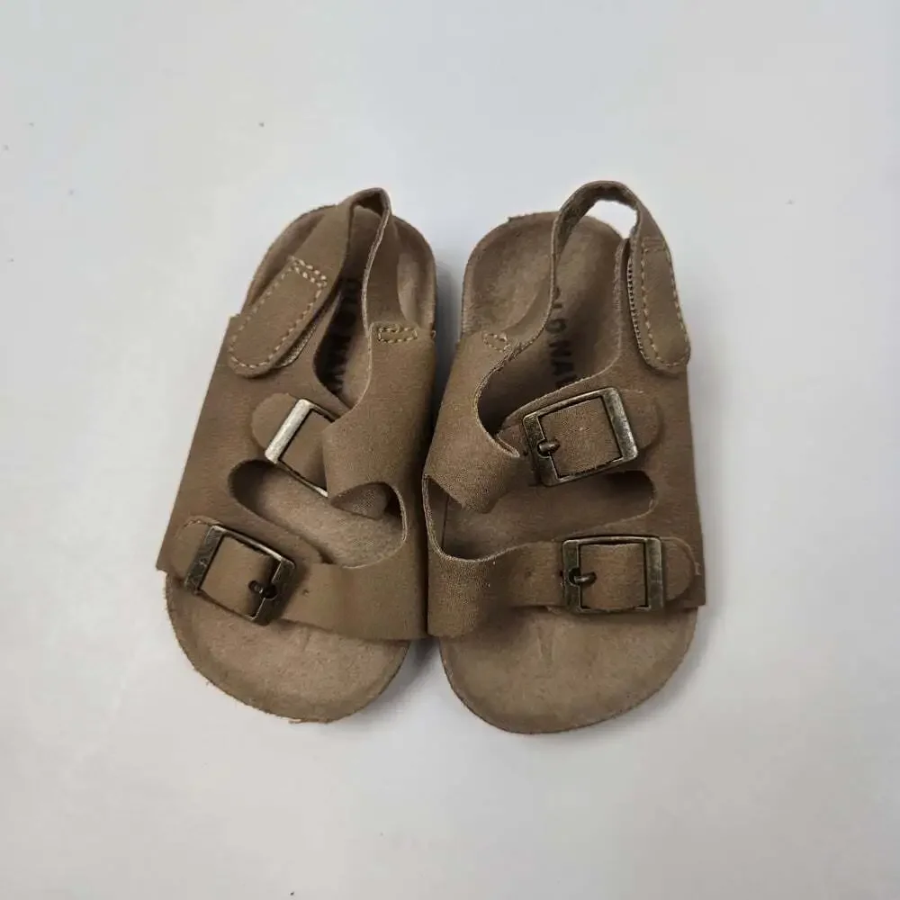 Old Navy Baby Tan Buckle Neutral Sandlas 6- 12 Months